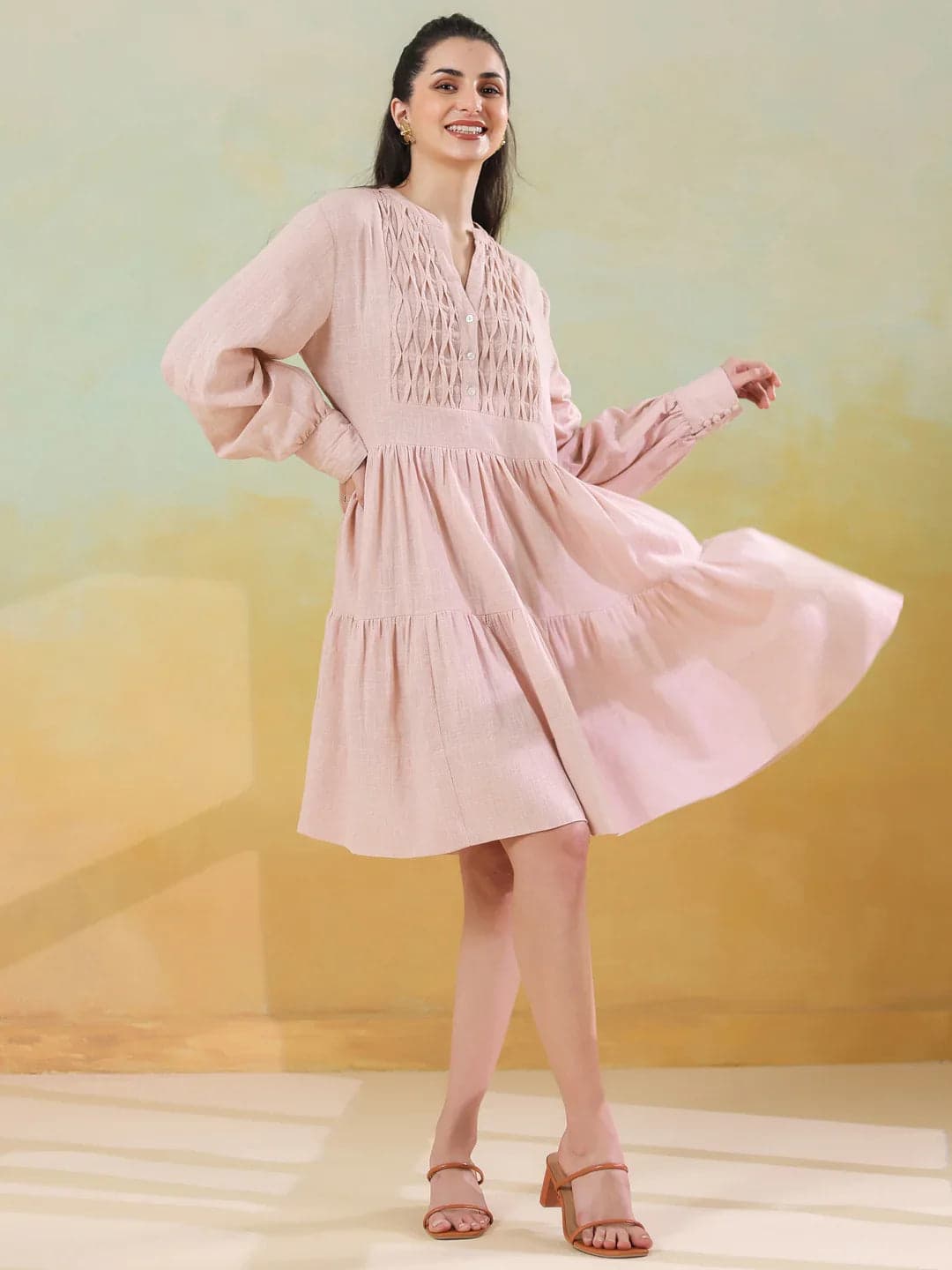 Blush Round Day Dress